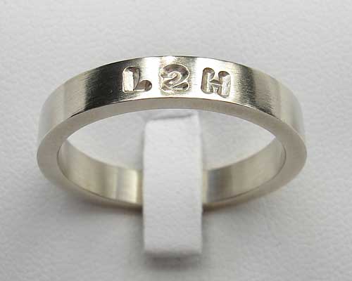 personalised silver ring