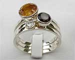 silver designer rings