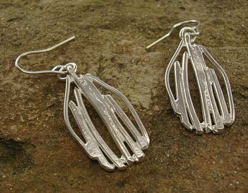 silver drop earrings