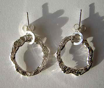 Contemporary silver earrings