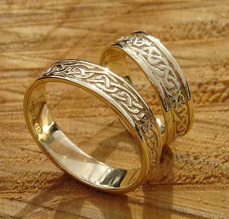 Yellow Gold Celtic Wedding Rings