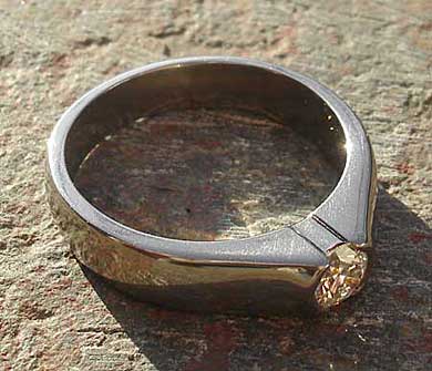 1/4 carat titanium engagement ring