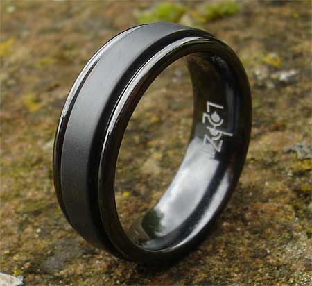 Black mens wedding ring