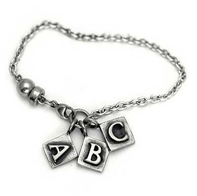 Alphabet charm bracelet