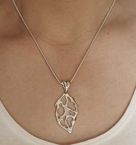 Alternative womens silver necklace