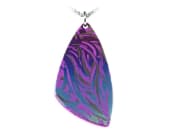 Titanium necklace showcasing a flowing colourful swirl pattern