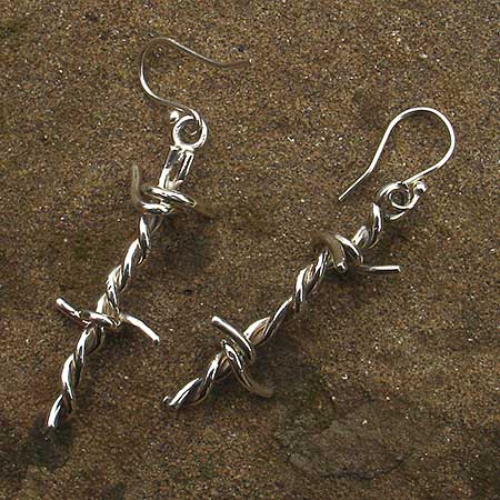 Barb wire earrings
