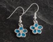 Beautiful forget me not flower drop earrings