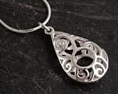 Elegant necklace with a beautifully handmade teardrop design