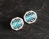 Beautiful octagonal Celtic stud earrings