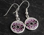 Beautiful round enamelled celtic earrings