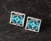 Beautiful square Celtic stud earrings