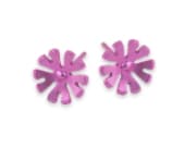 Beautiful wildflower titanium stud earrings in a detailed floral shape