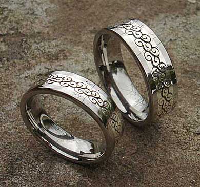 Bespoke titanium wedding rings