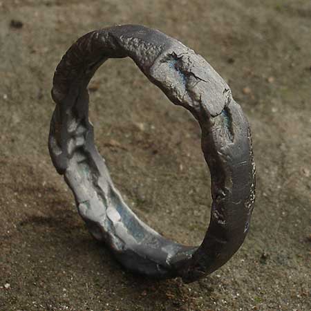 Blackened sterling silver ring