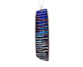 Striking titanium pendant with a bold scratch-art texture