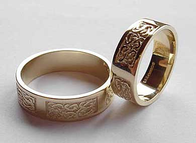 Celtic gold wedding rings