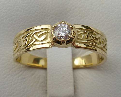 Scottish Celtic diamond engagement ring