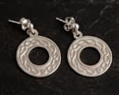 Celtic silver stud earrings