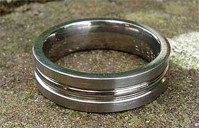 Chunky plain wedding ring