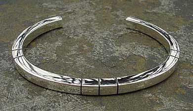 Chunky silver designer bracelet for men