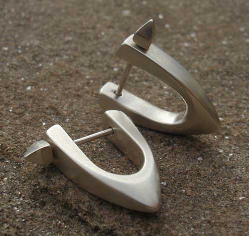 Chunky silver earrings