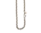 Titanium chain necklace featuring a classic trace link design