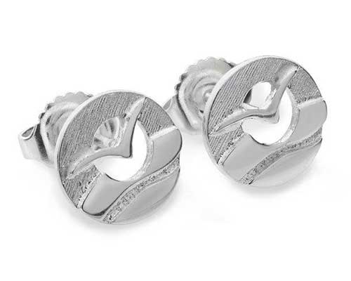 Celtic silver stud earrings
