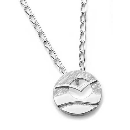 Surf sterling silver necklace