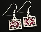 Colourful celtic drop earrings