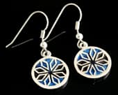 Colourful round celtic drop earrings