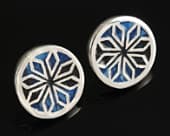 Colourful round celtic stud earrings