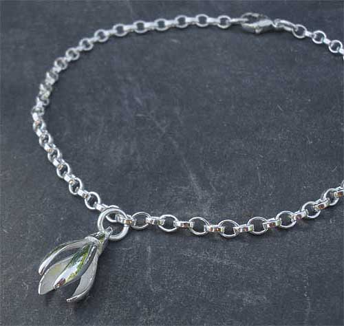 Contemporary handmade silver bracelet for women