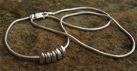 Contemporary handmade silver necklace