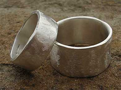 Mens contemporary silver rings