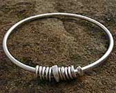 Contemporary sterling silver bracelet
