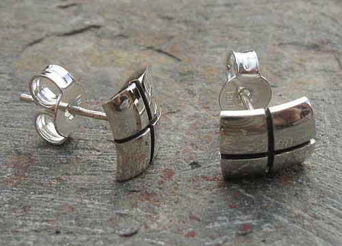 Contemporary sterling silver earrings