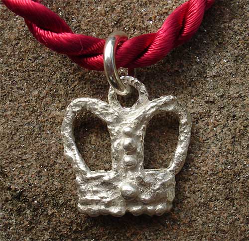 Silver crown charm necklaces