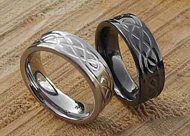 Designer Celtic titanium ring