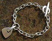 Designer silver chain bracelet