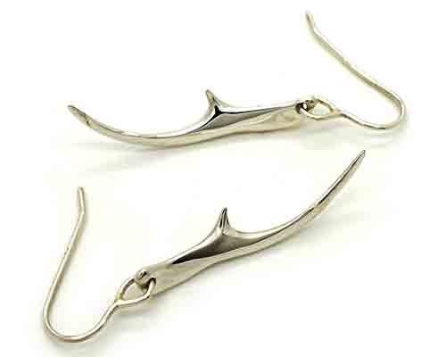 Designer silver hook earrings