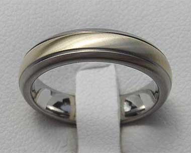 Titanium designer wedding ring