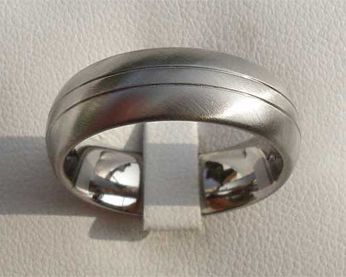 Domed modern plain wedding ring