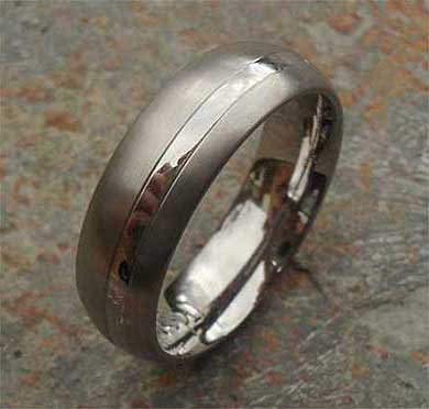 Domed plain wedding ring