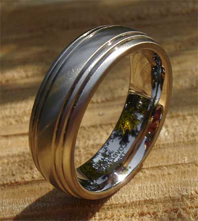 Domed plain wedding ring