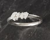 Elegant silver flower stacking ring