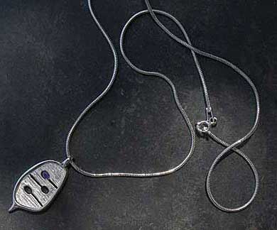 Enamelled sterling silver necklace