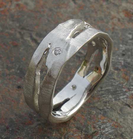 Fab sterling silver diamond ring