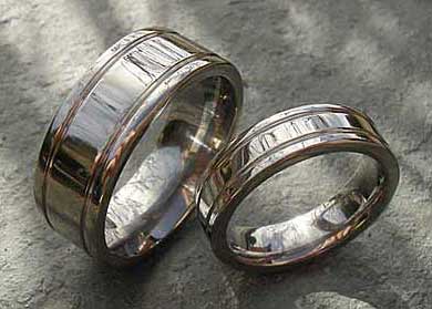 Flat plain wedding rings