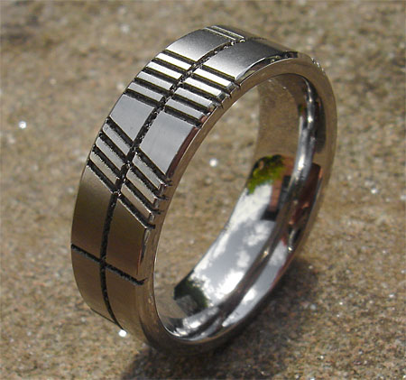 Titanium Ogham ring